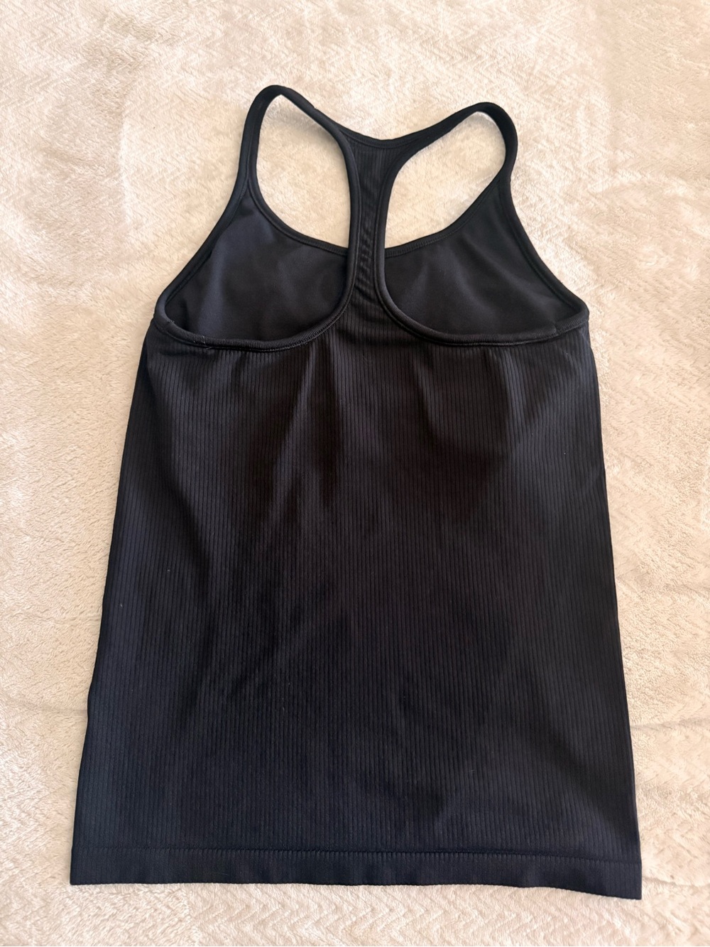 Athleta Ribbed Racerback Tank Top Black Size M - Picture 3 of 3